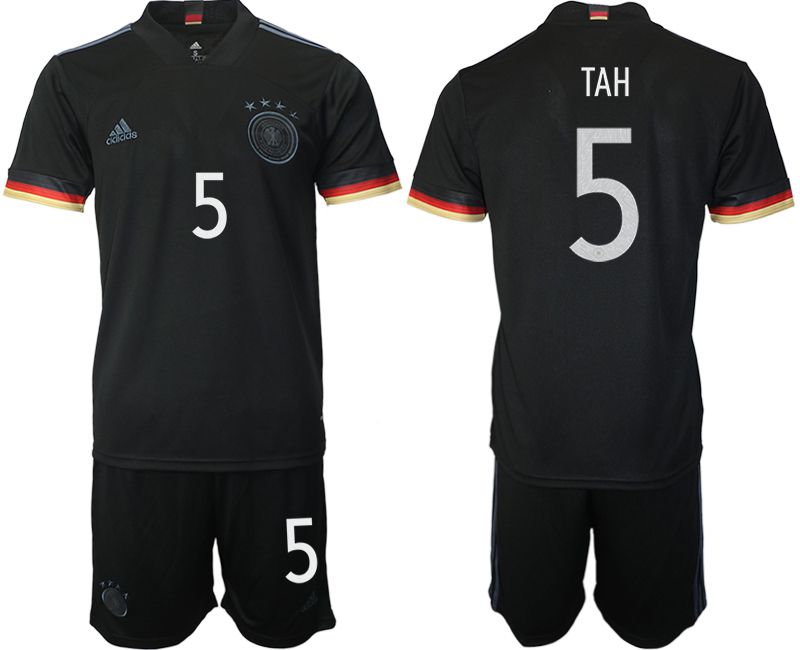 Men 2020-2021 European Cup Germany away black #5 Adidas Soccer Jersey->germany jersey->Soccer Country Jersey
